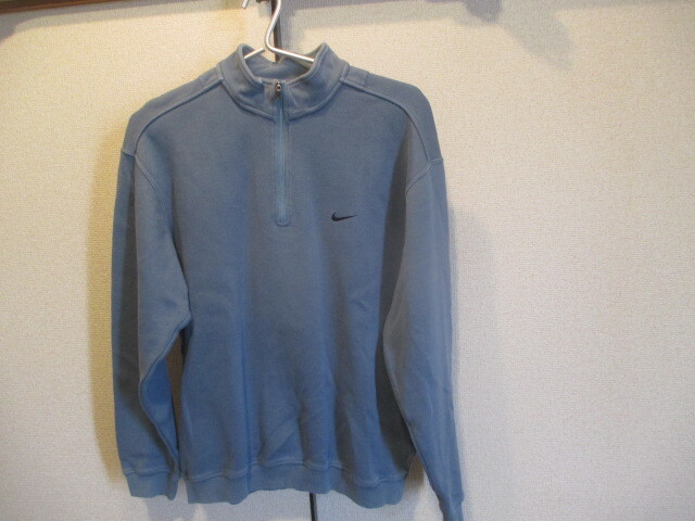 Mサイズ★NIKE /ナイキ◆長袖ハーフジップ ジャケット◆青色系◆used拍卖