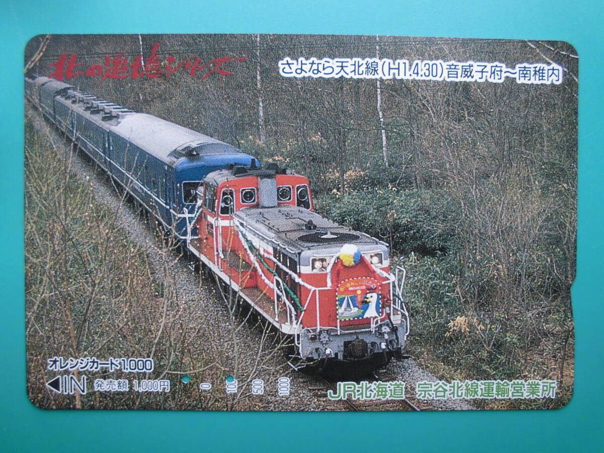 JR北 オレカ 使用済 北の追憶シリーズ さよなら 天北線 音威子府 南稚内 【送料無料】拍卖