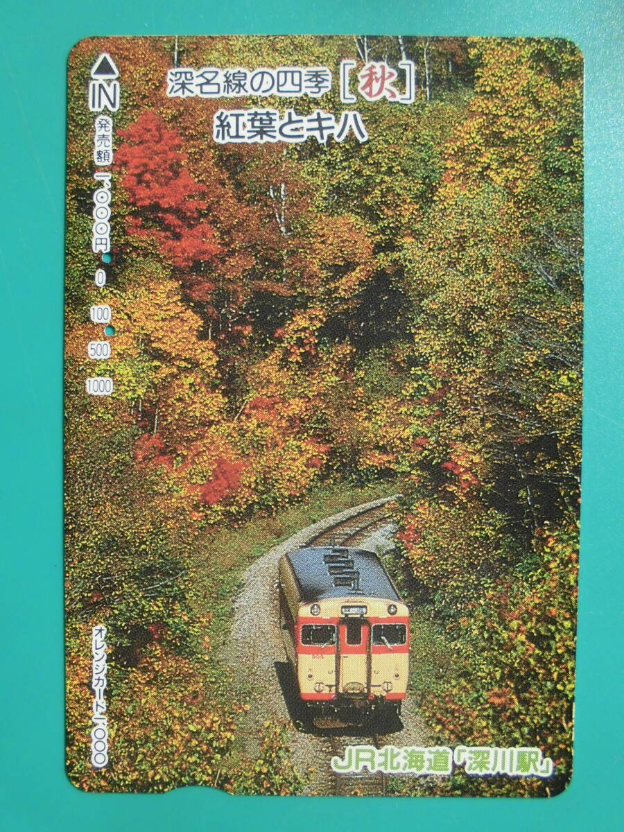 JR北 オレカ 使用済 深名線 四季 秋 紅葉 キハ 【送料無料】拍卖