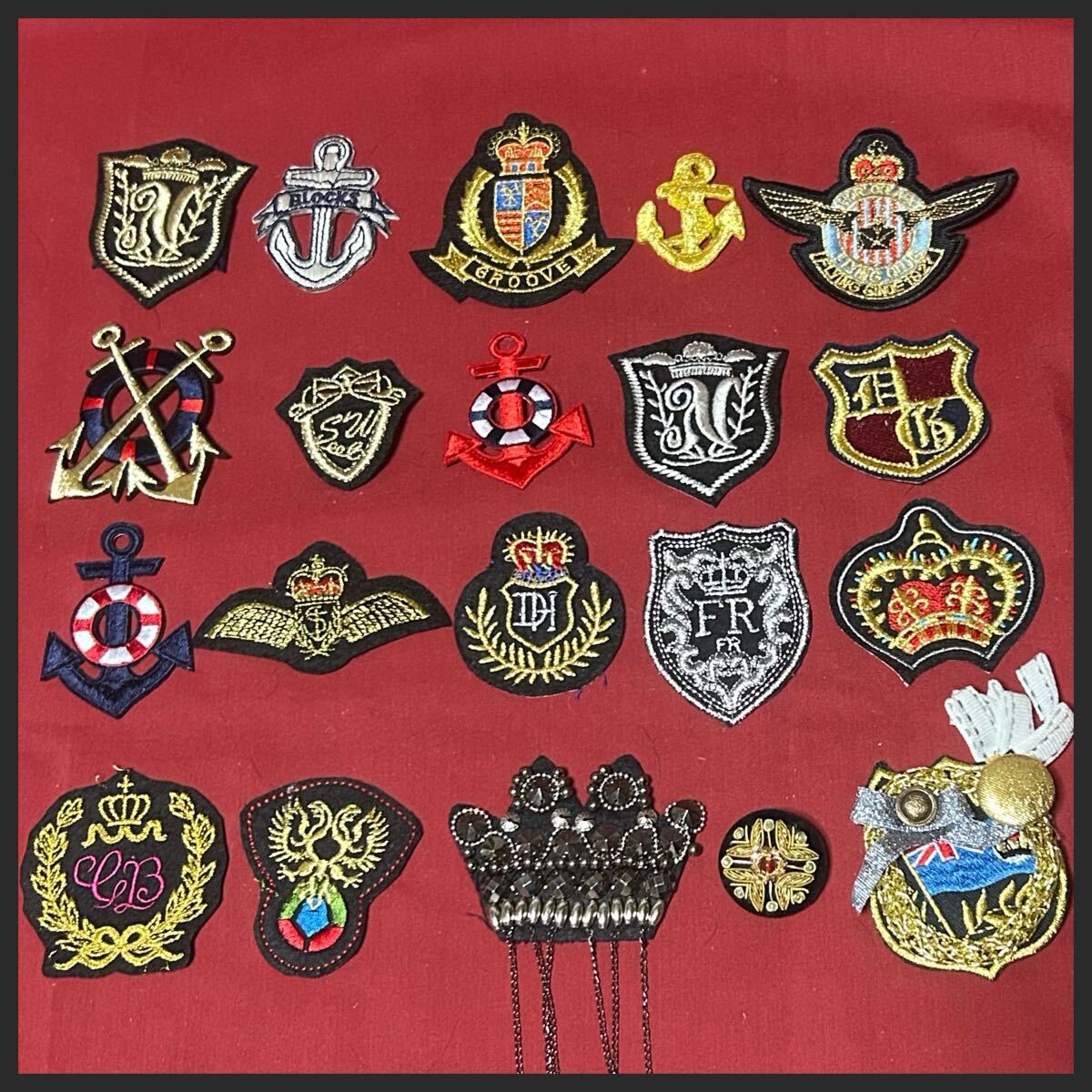 ワッペン 20点セットA ( デコパーツ & 刺繍ワッペン など )拍卖