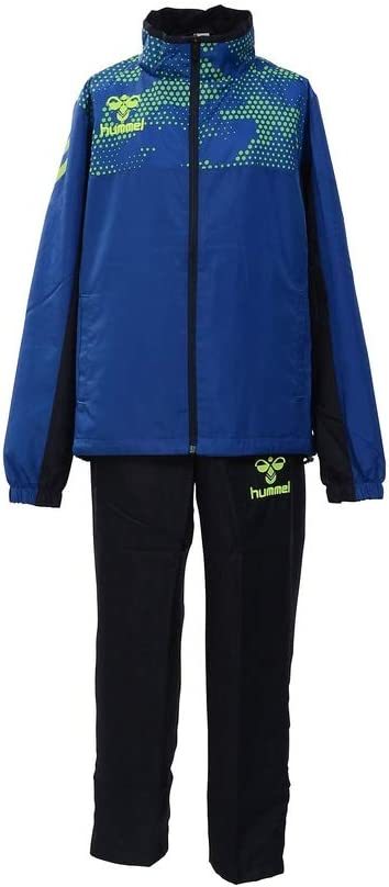 【KCM】Z-hummel-14-2s-150★展示品★【hummel/ヒュンメル】ジュニア ウインドブレーカー 上下セット HJW2076SPM ロイヤルブルー 150拍卖