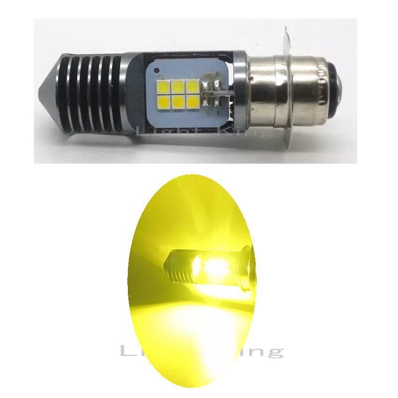 PH7 P15D Hi Lo イエロー 黄色 ポン付 バイク 12LEDチップ搭載 ヘッドライト 明るさ300%UP エイプ スーパーカブ ベンリィ リード NSR80拍卖