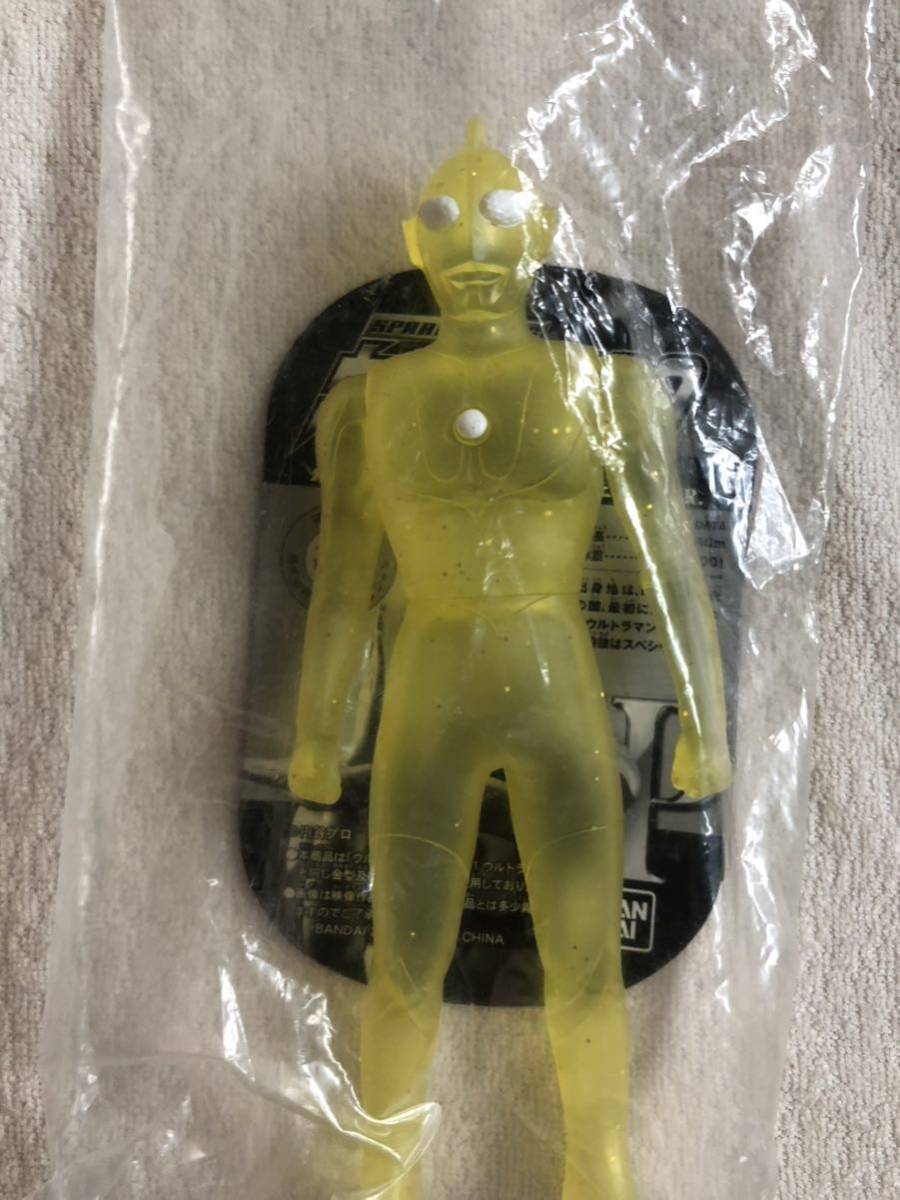 ★新品★ウルトラヒーロー500 ソフビ人形 2014年円谷英二特撮の軌跡展限定 クリアイエローVer. ライブサイン付き拍卖