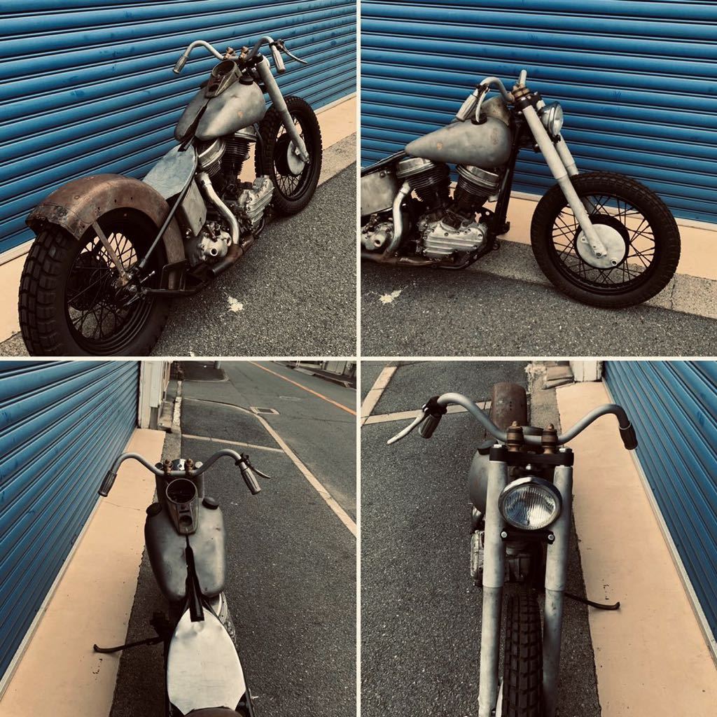 New フランダース スタイル #9 ナロー レーサー ハンドル ナックル パン ショベル WR WL ビンテージ スチール仕上 カスタムベース拍卖