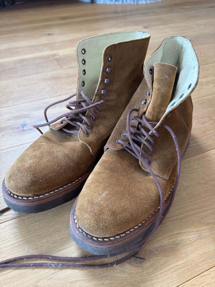 santo domingo スエード ブーツ ブラウン メキシコ製 未使用品 27.5センチ拍卖