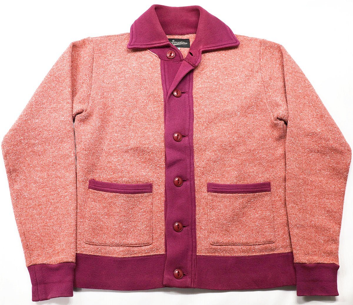 Attractions (アトラクションズ) Lot.308 Jazz Nep Combination Cardigan / ジャズネップ コンビカーディガン レッド size 36(S)拍卖
