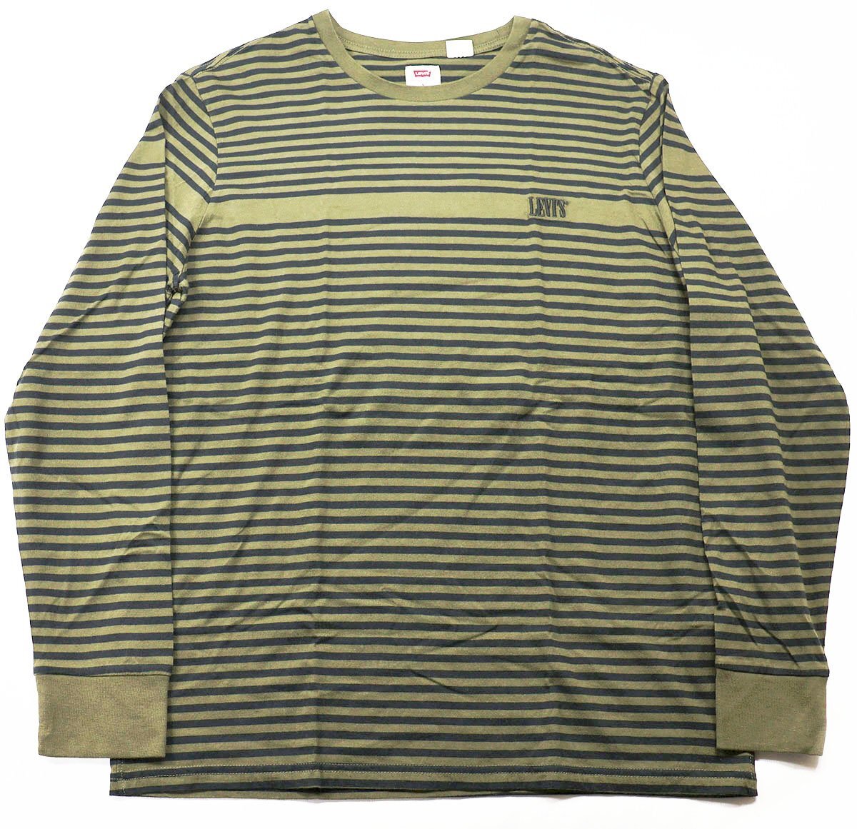 Levi's (リーバイス) Stripe Long Sleeve Tee / ボーダー長袖Tシャツ #85622-0000 美品 グリーン size M / ロンT拍卖
