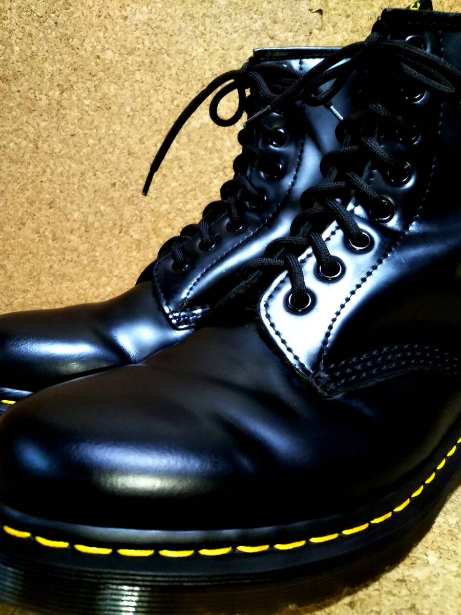 【Dr.MARTENS】ドクターマーチン 1460 8ホールブーツ UK8 (27cm ) 8EYE BOOT スムースレザー ブラック【良品】拍卖