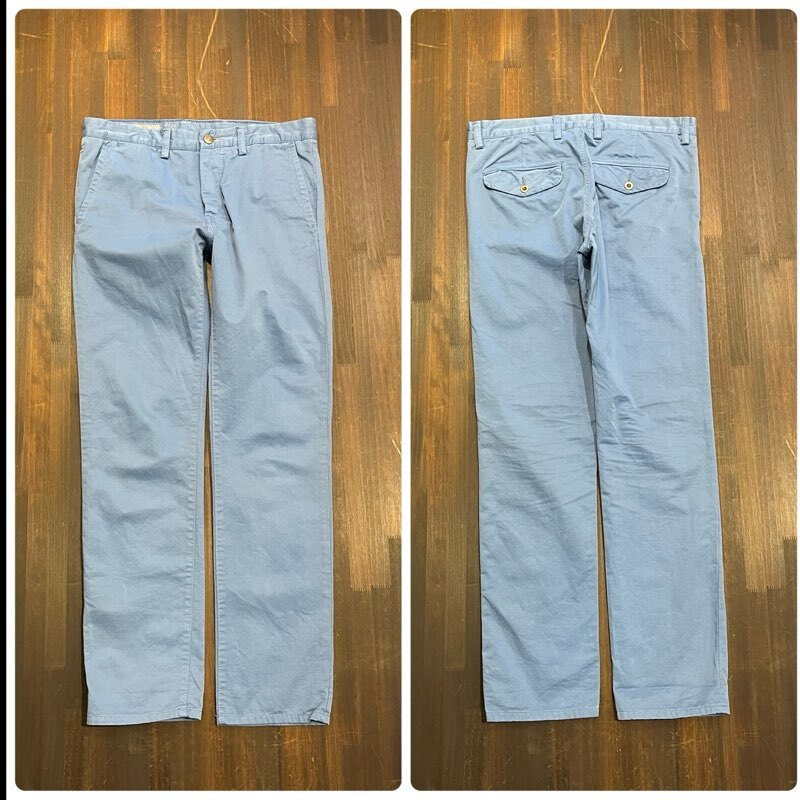 P メンズ パンツ GAP ギャップ チノパン ブルー スリム 細身 アメカジ カジュアル 古着 FF373 / W30 全国一律レターパック配送拍卖