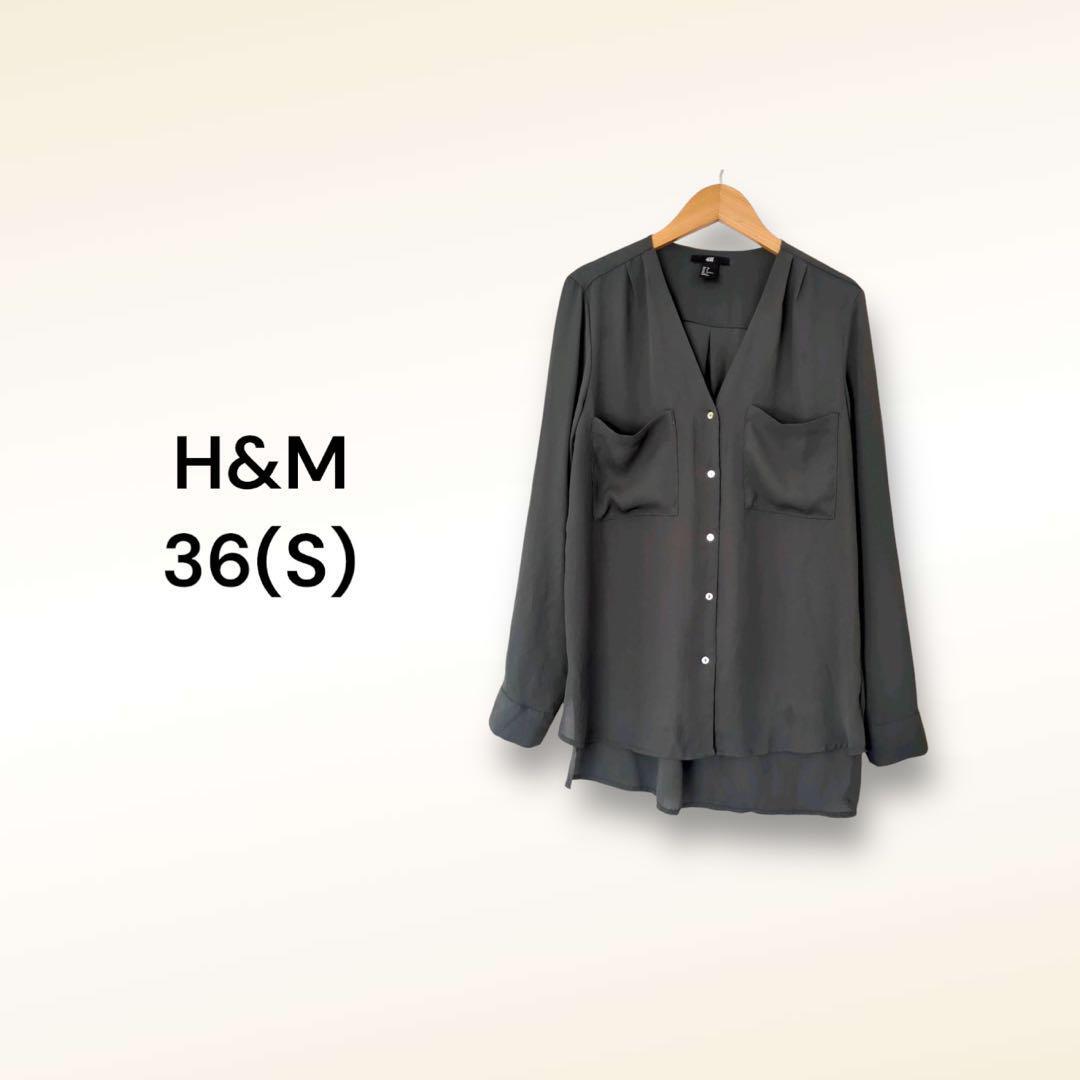 エイチアンドエム H&M シャツ ブラウス【36】ブラック拍卖