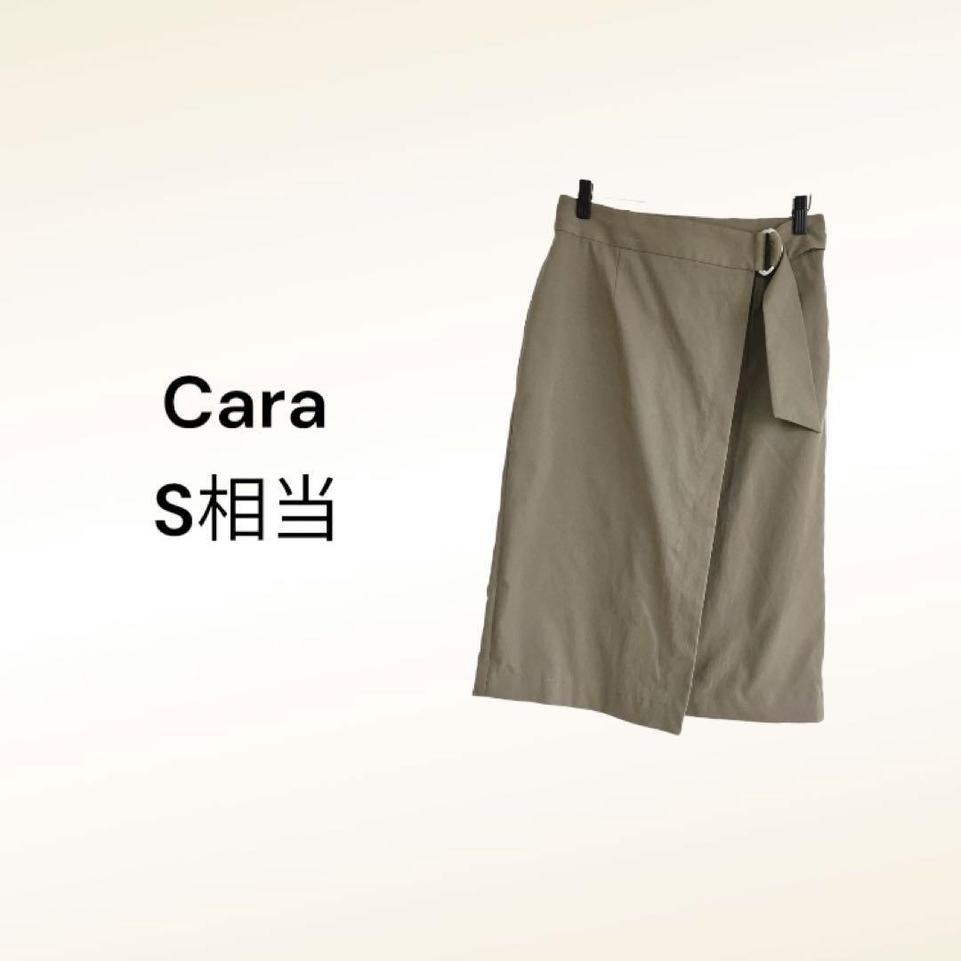 カラ Cara ラップスカート【S相当】カーキ タイト キレイめ拍卖