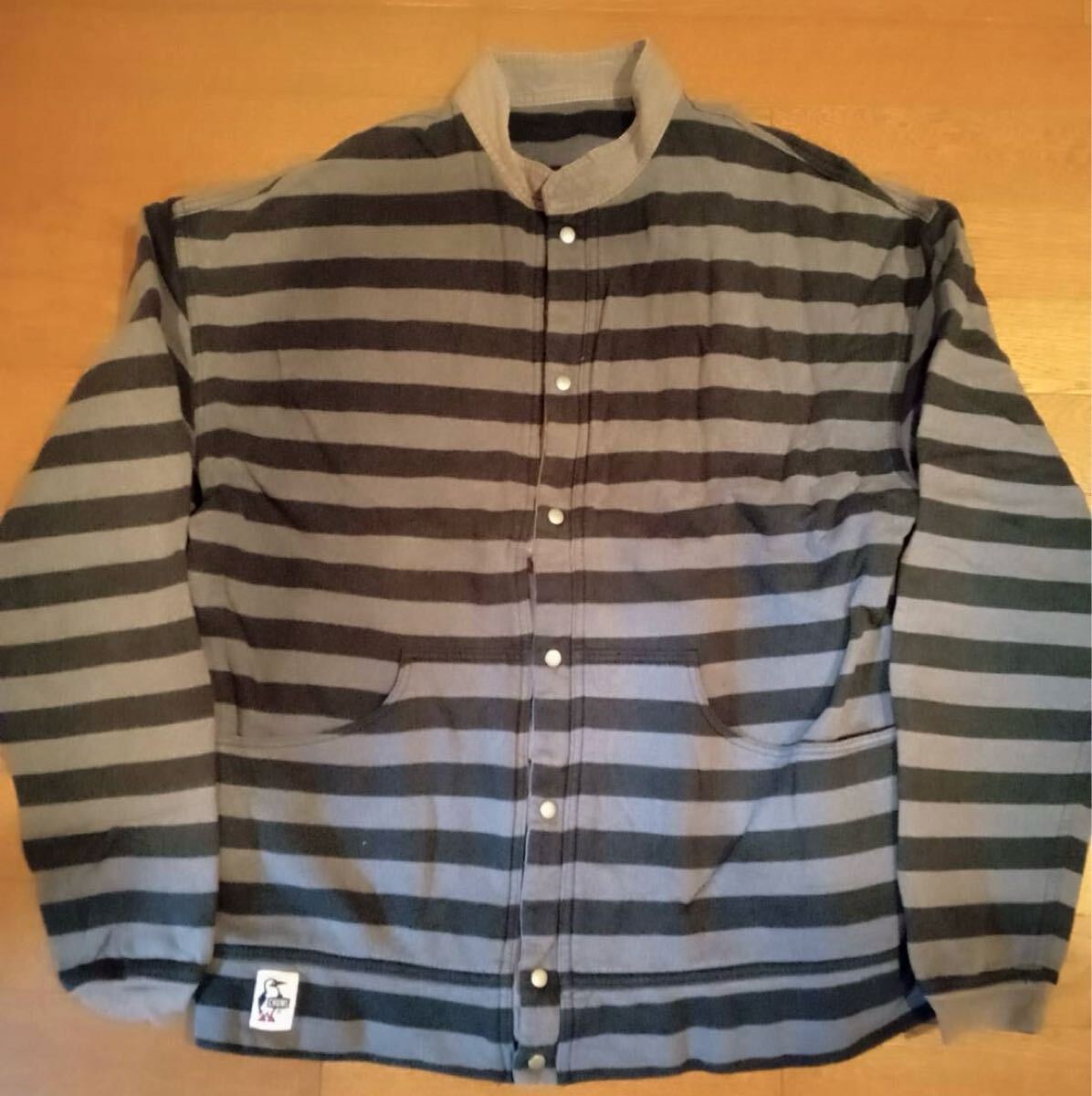 チャムス CHUMS ハリケーントップ フルスナップ Hurricane Top S ボーダー拍卖