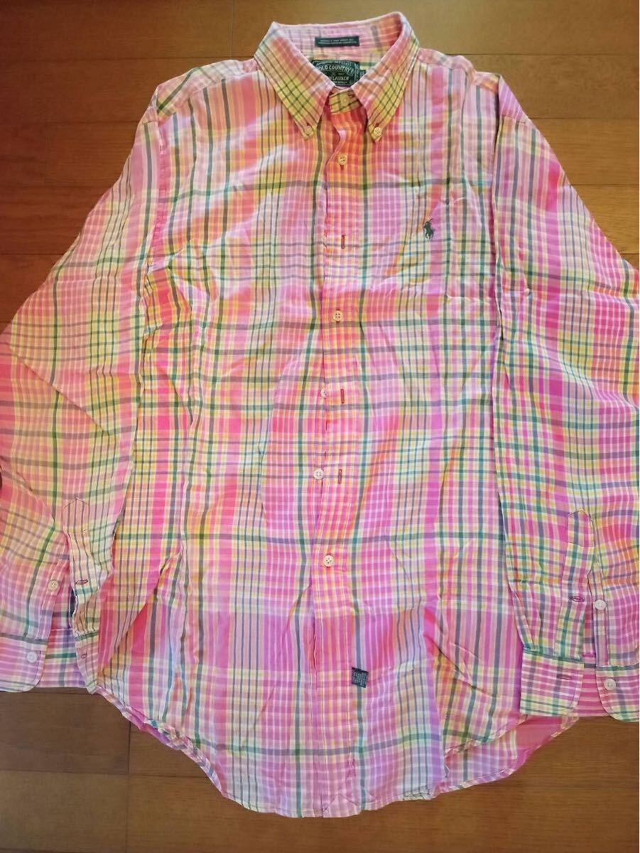 ポロカントリー チェックシャツ L ラルフローレン拍卖