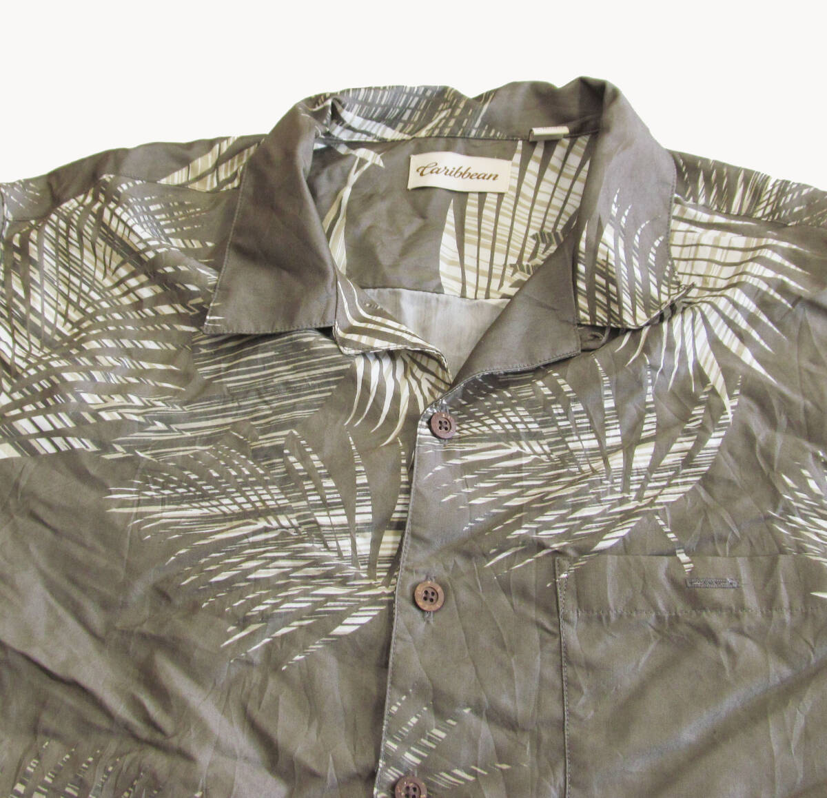 US古着 Caribbean カリビアン 大きいサイズ 半袖 開襟 アロハシャツ 柄シャツ XL d96拍卖
