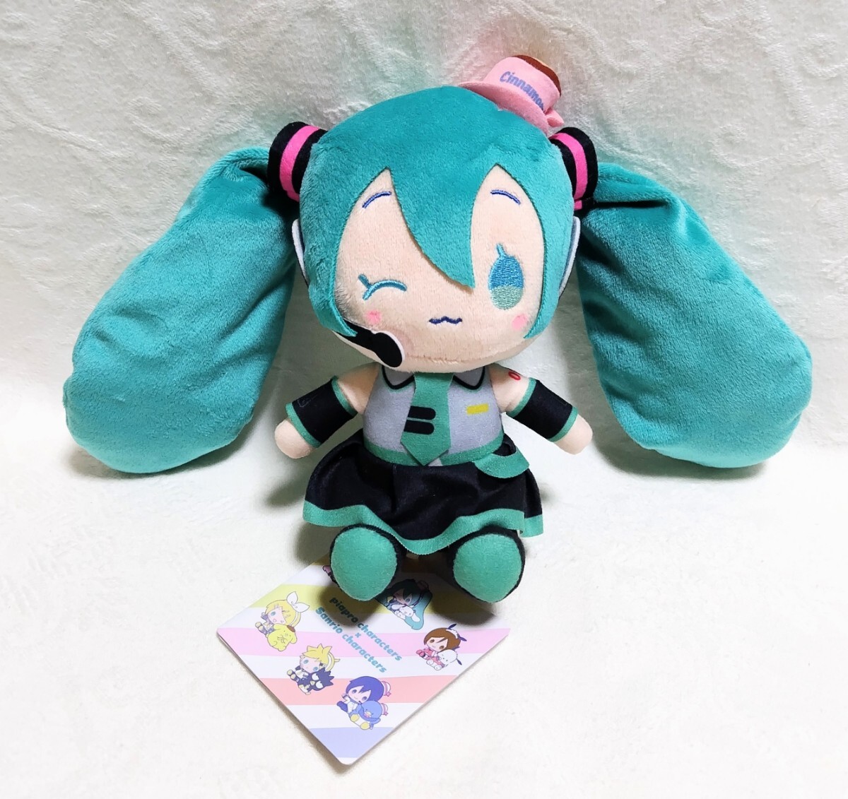 【新品未使用】ピアプロ サンリオキャラクターズ ぬいぐるみ Vol.1 初音ミク タグ付き プライズ拍卖