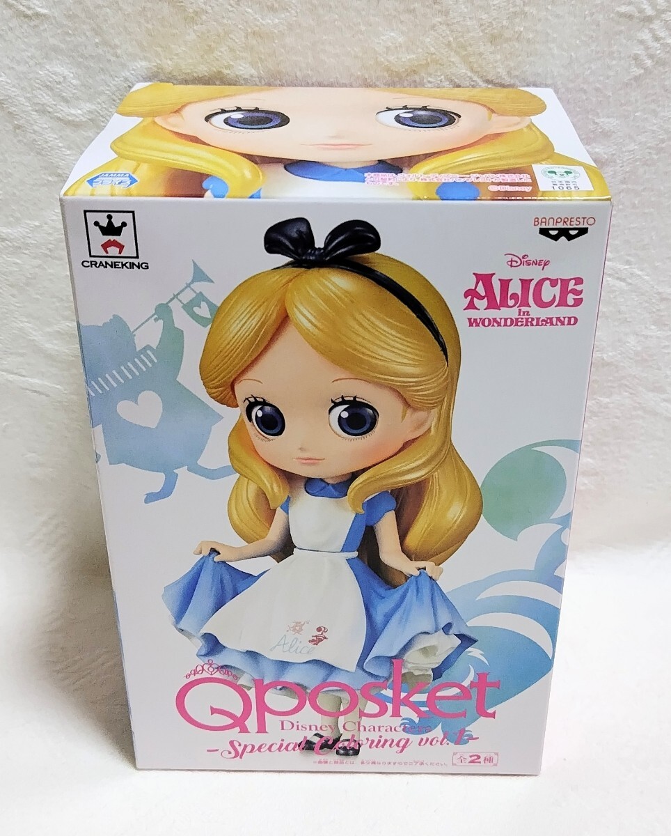 【新品未開封】Qposket ディズニー ふしぎの国のアリス ディズニーキャラクターズ Special Coloring vol.1 フィギュア プライズ拍卖