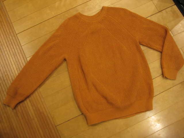 美品 BATONER バトナー ニット サイズM クルーネックニット コットン シグネチャー BN-22SM-001 ブラウン サイズ2 日本製拍卖