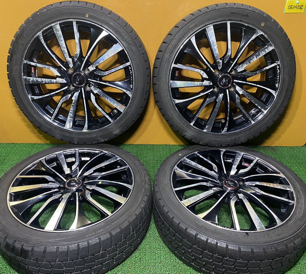 ☆冬用 205/45R17 84Q DUNLOP & GOODYEAR☆アルミ 【 17×6.5J +42 PCD:100×4H ハブ径: 73mm 】☆セット合わせmini ヤリス ノートBBなど拍卖