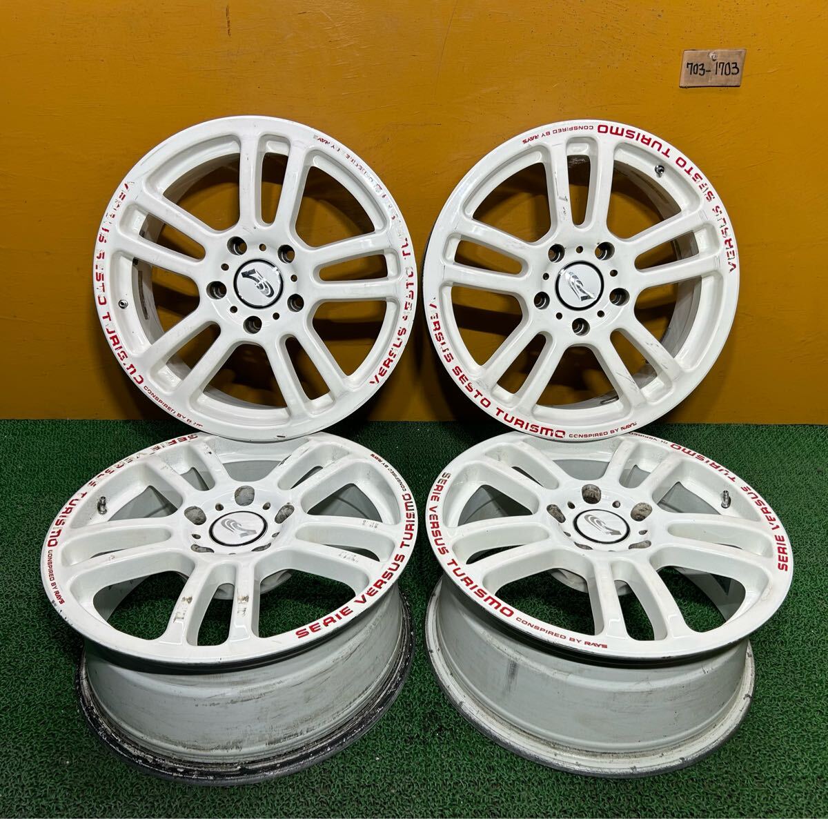 *ESTA ホワイト VERSUS SESTO TURISMO CONSPIRED BY RAYS【16×7.0J +42 PCD:114.3×5H ハブ径: 72mm】*4本セット拍卖