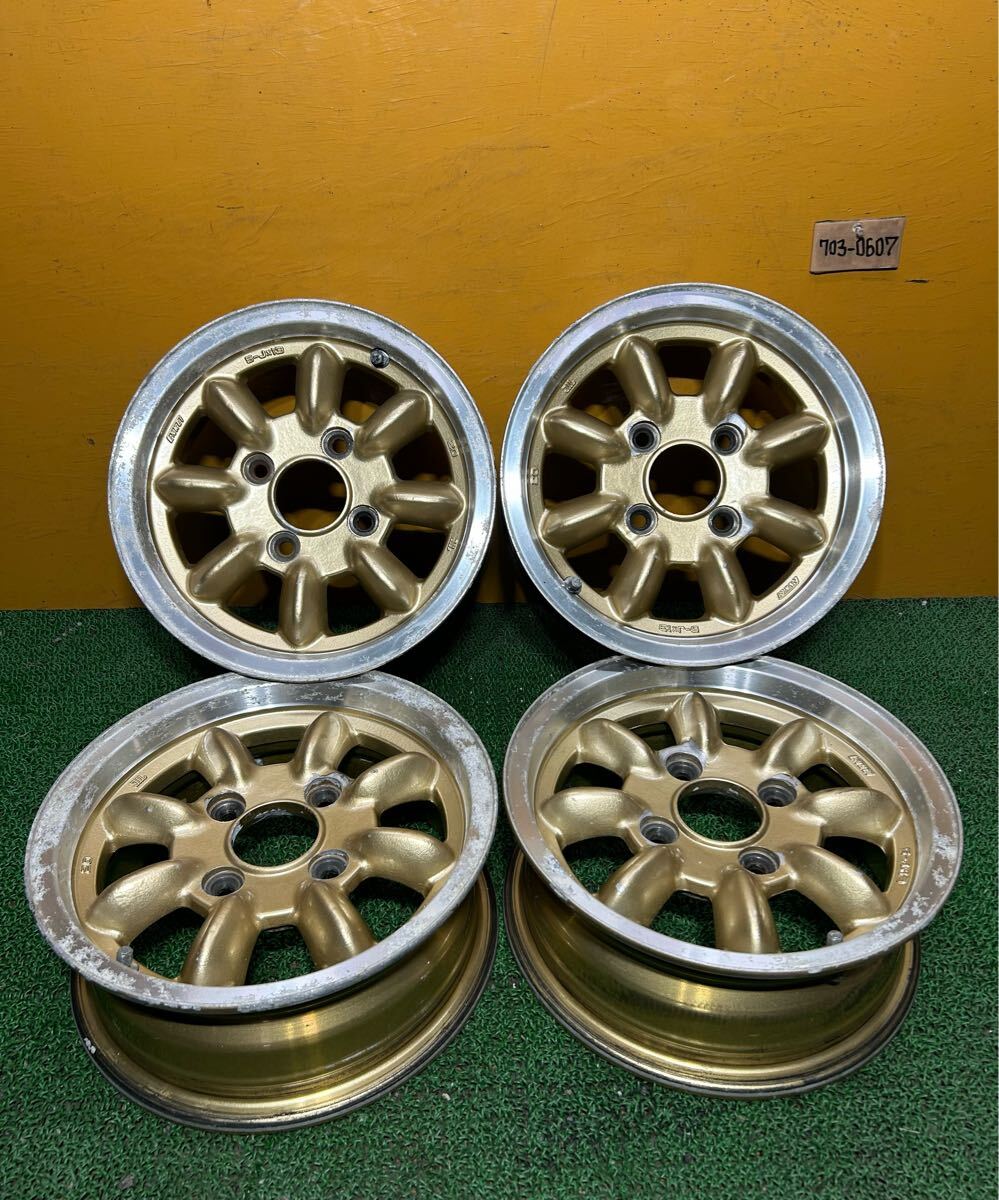 *ENKEI 国産 旧車用, ゴールド【13×5.0J +20 PCD:114.3×4H ハブ径: 68mm】*4本セット拍卖