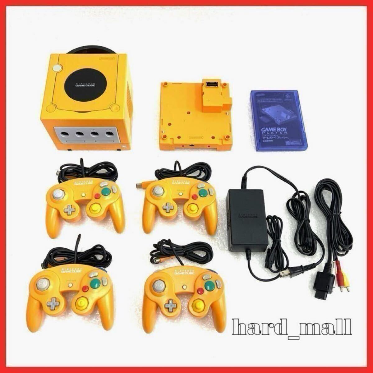 【希少品】任天堂 ゲームキューブ エンジョイプラスパック 本体 コントローラー×4個 ゲームボーイプレーヤー 一式 フルセット オレンジ GC拍卖