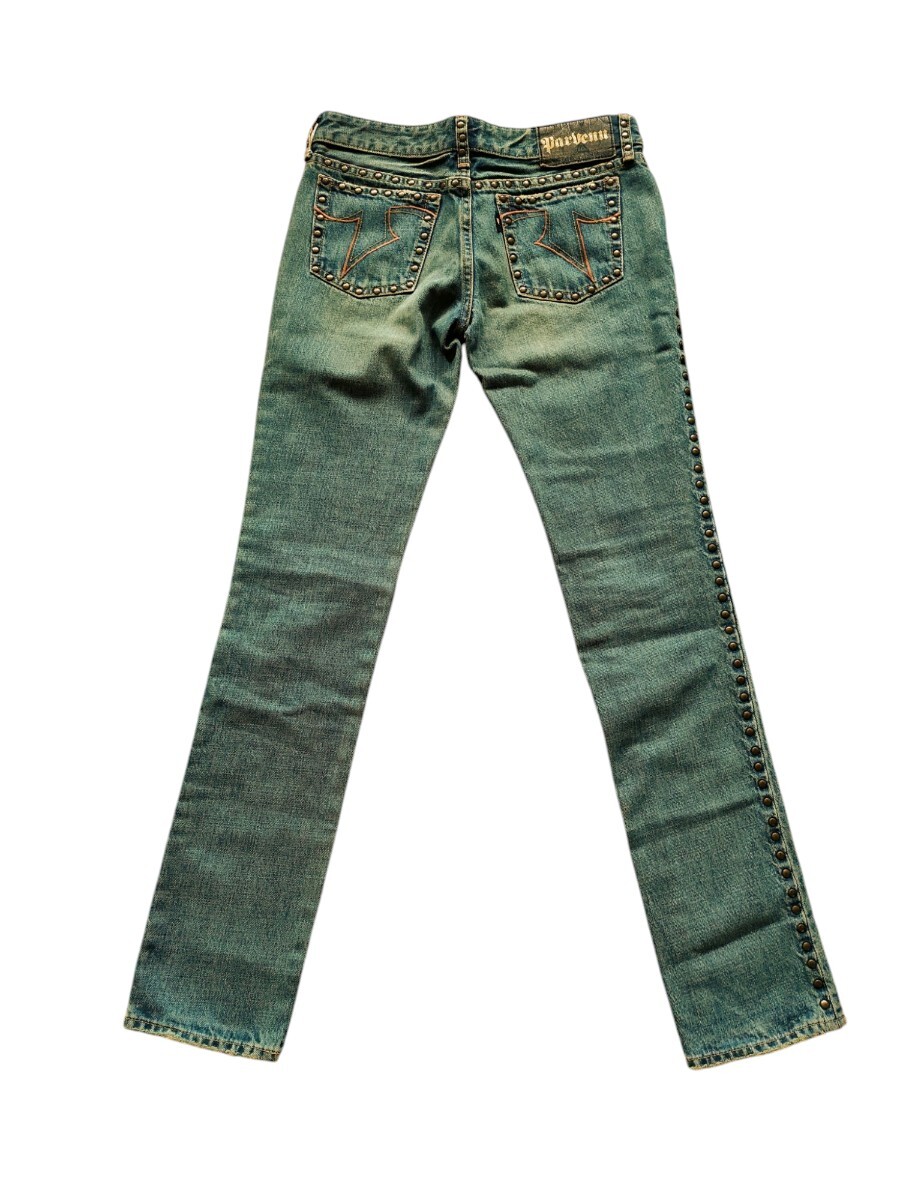 00s archive japanese label Distressed denim with studs Y2K 14th addiction share spirit TORNADO MART ifsixwasnine goa kmrii 拍卖