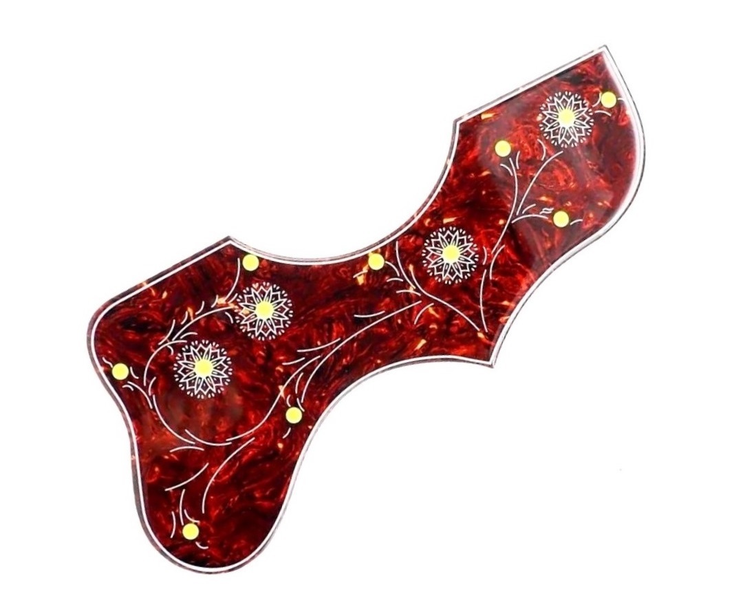 ♪ Gibson J-200タイプピックガード 柄が消えることはありません 中厚手タイプ ブラウン拍卖