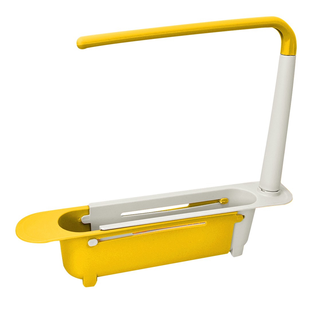ふきん掛け 水切りラック 伸縮ラック スポンジ置き 伸縮式 シンク キッチン整理用品 水切りかご 水切りバスケット 雑巾置き 小物 イエロー拍卖