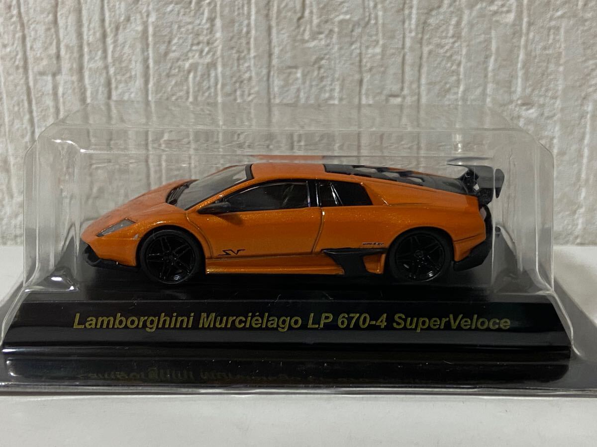 京商 1/64 ランボルギーニ ムルシエラゴ LP670-4 スーパーヴェローチェ オレンジ KYOSHO Lamborghini Super Veloce拍卖