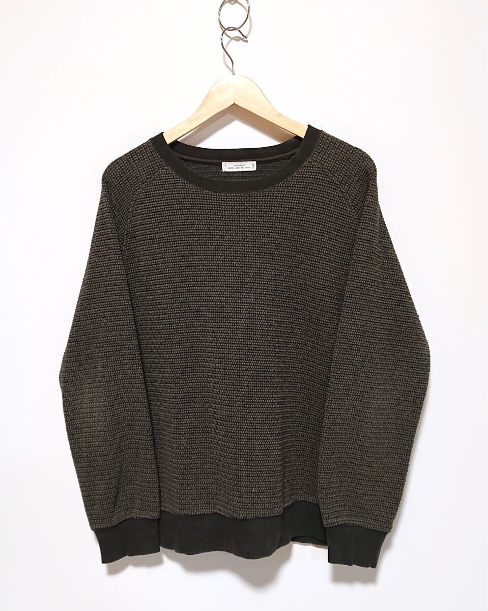 h2118gg ユナイテッドアローズ グリーンレーベル リラクシング green label relaxing サイズL トレーナー カーキ系 メンズ 長袖 ラグラン拍卖