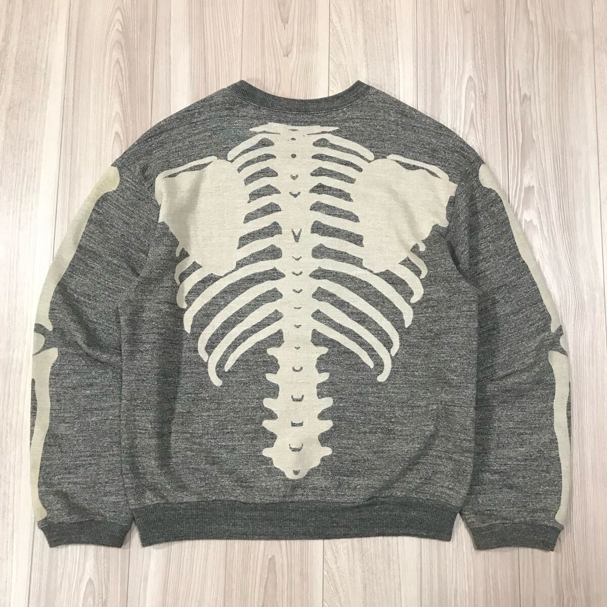 KAPITAL KOUNTRY BONE SWEAT SHIRT BORO MADE IN JAPAN CENTURY 3 キャピタル ボーン スウェット シャツ グレー パーカー トレーナー 骨拍卖