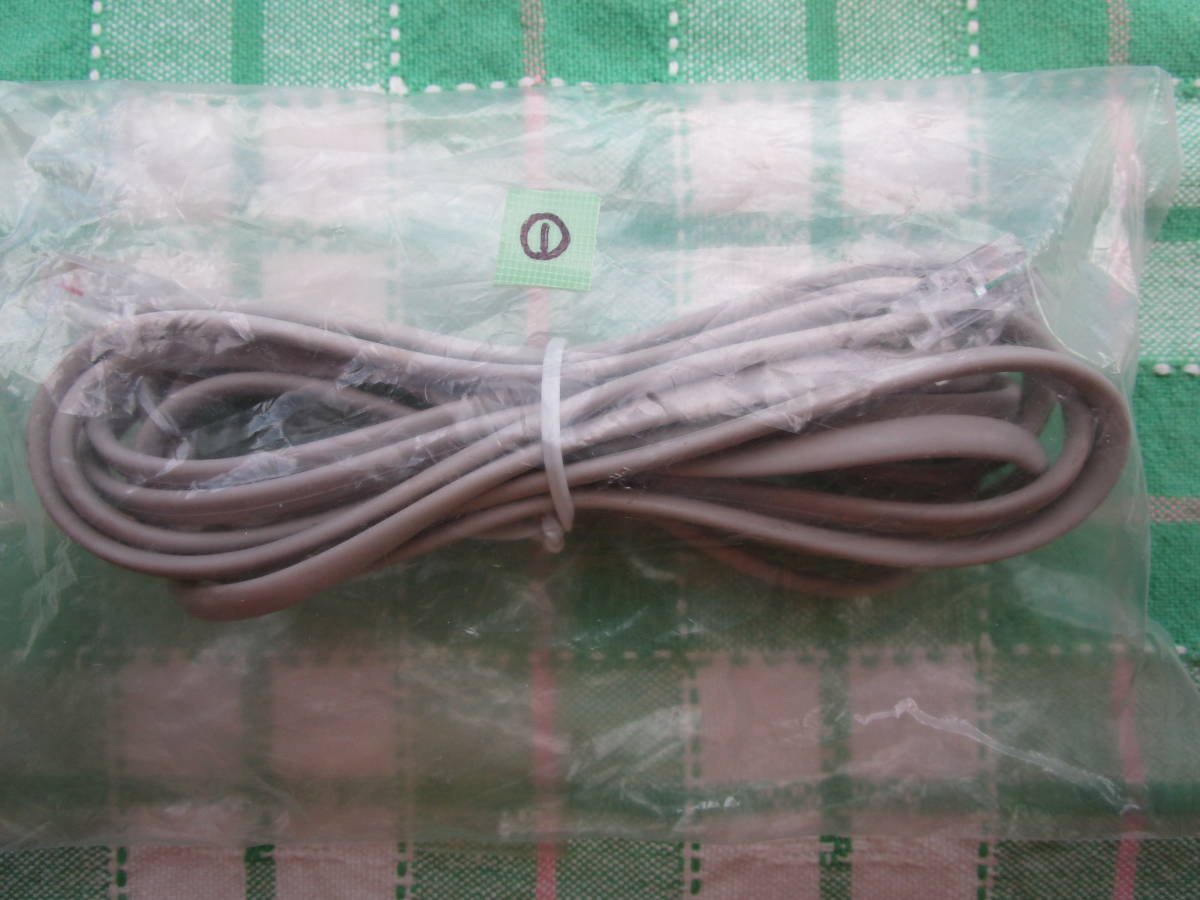 【未使用】【長期保管品】電話機コード 2m?/淡いグレー①(6極2芯用)拍卖