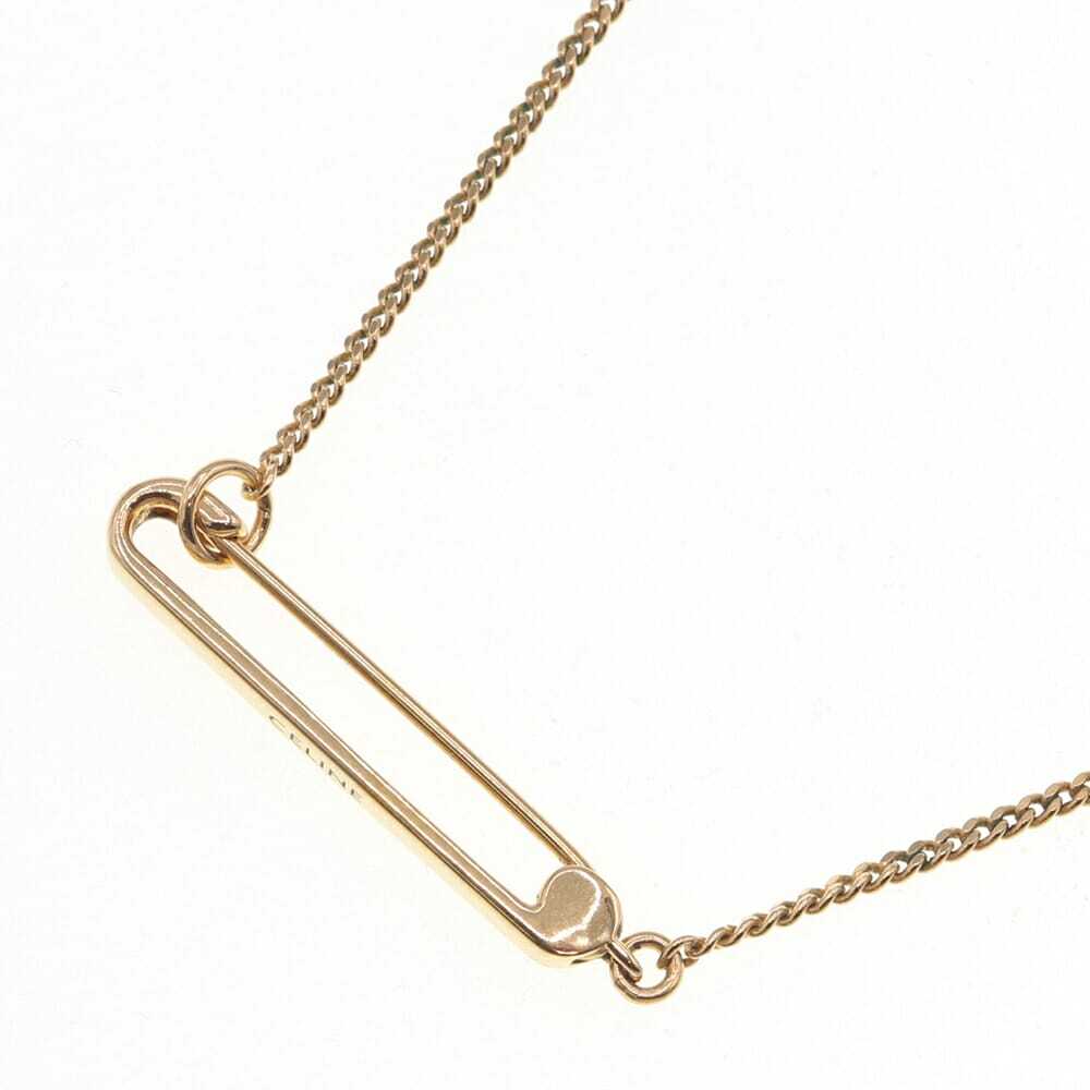 セリーヌ ネックレス ピン モチーフ ネックレス ゴールド メタル 中古 ペンダント 安全ピン アクセサリー チョーカー拍卖