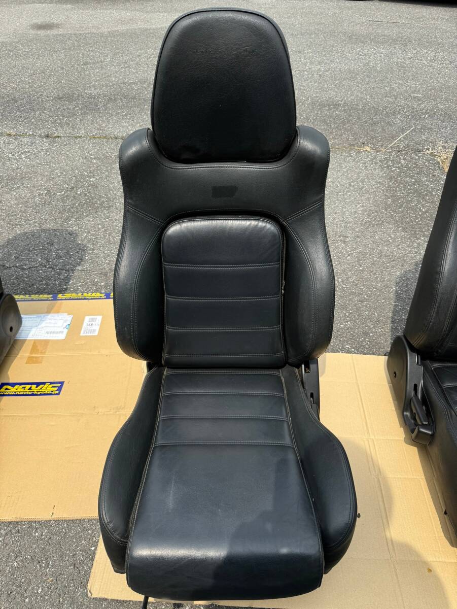 スズキ カプチーノ 純正 シート レザー 助手席 黒 革 EA11R ⑥左 【11-14】拍卖