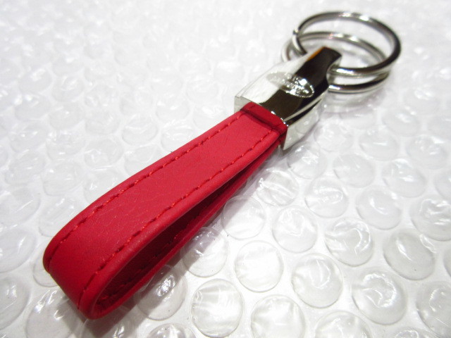 【Spiral】ジャガー ストラップ型・Wリング・レザーキーホルダー/レッド 新品/JAGUAR/XE/XF/XJ/Fタイプ/Fペイス/Eペイス/残り僅か/拍卖