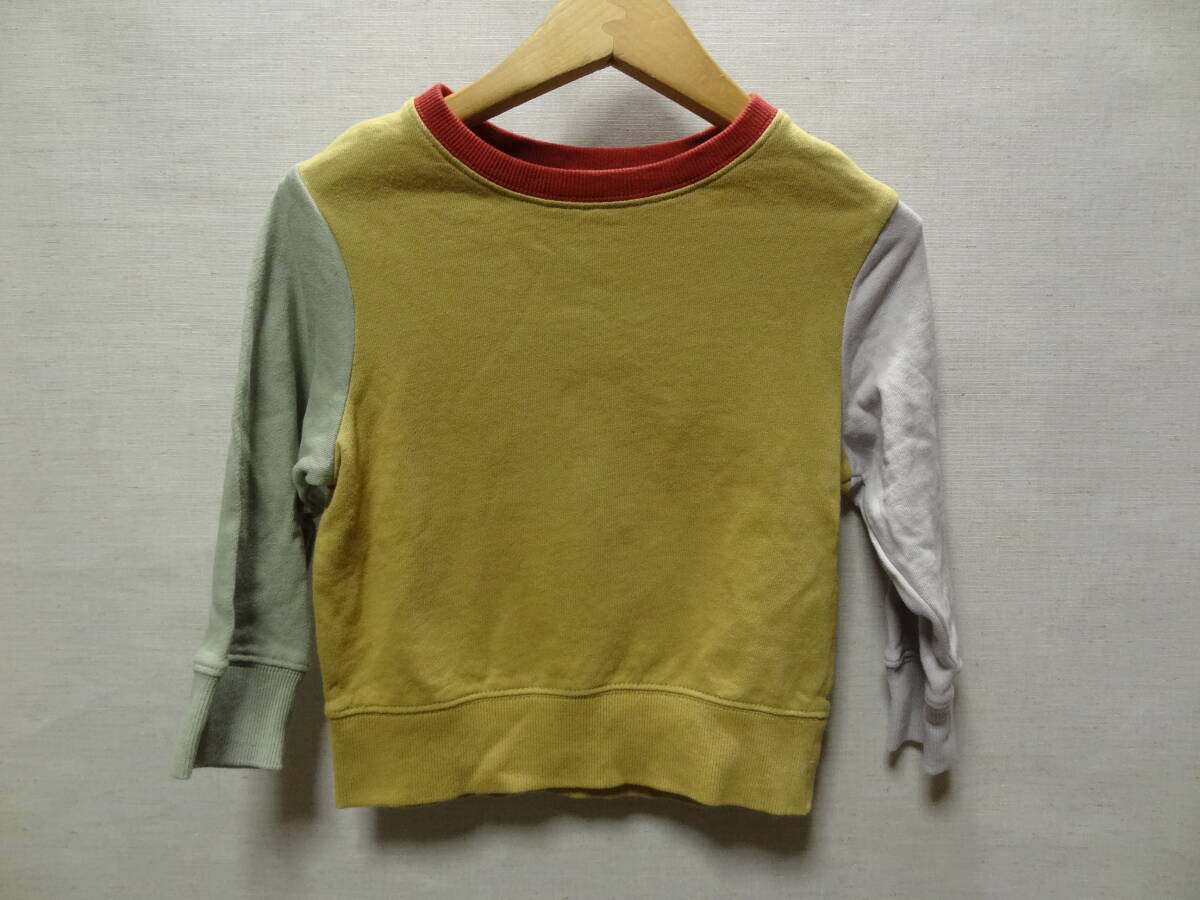 全国送料無料 マーキーズ MARKEY'S 子供服キッズ男&女の子 長袖 4色切り替え スウェットシャツ トレーナー 100拍卖