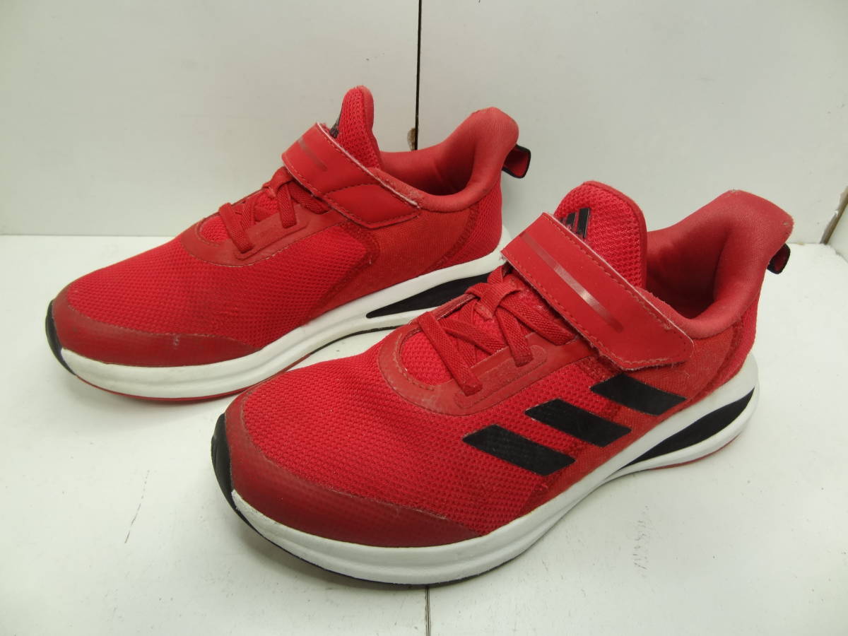全国送料無料 アディダス adidas フォルタラン FORTARUN 子供靴キッズ男&女の子 赤色ランニングメッシュスニーカーシューズ 21cm拍卖