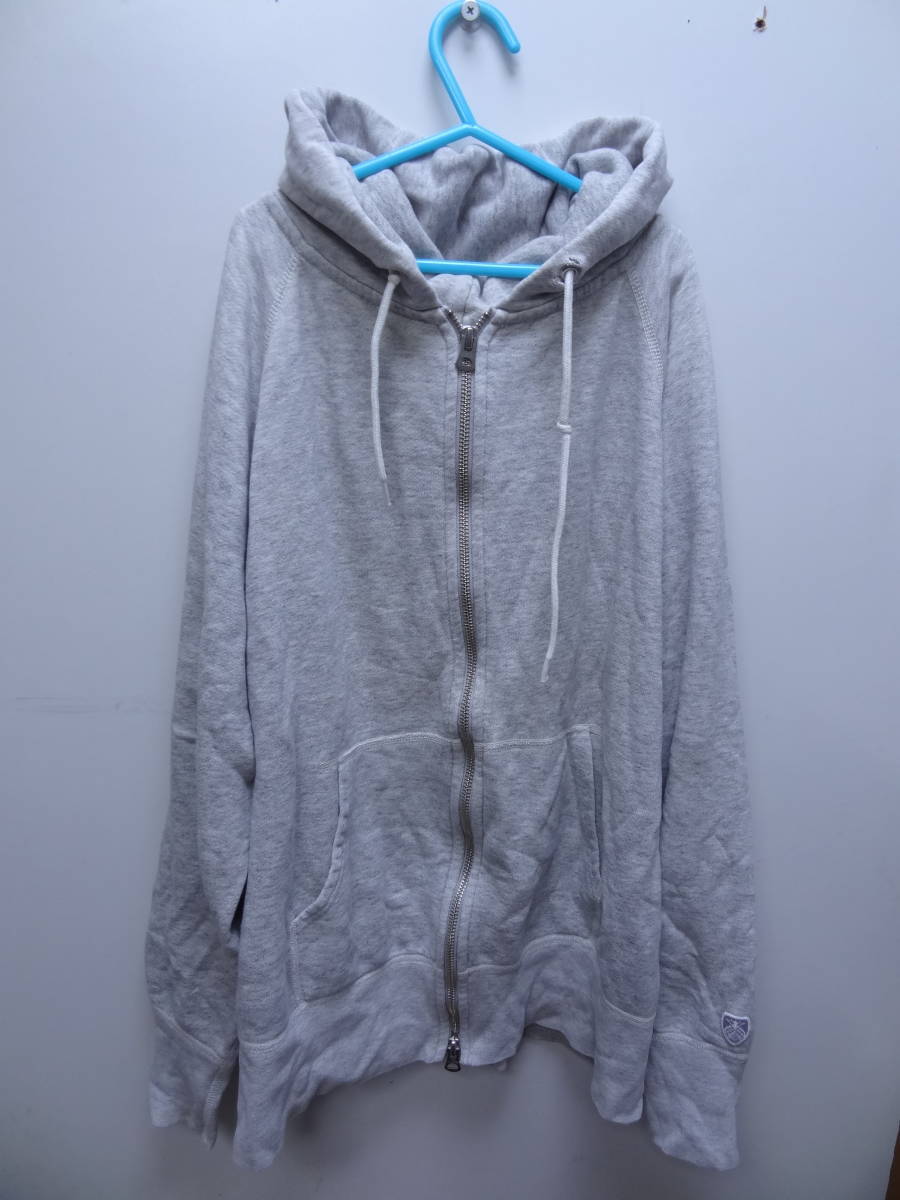 全国送料無料 オーシバル ORCIVAL メンズ& レディース 杢ライトグレー色 無地スウェットジップパーカー 4(メンズS-Mぐらい)拍卖