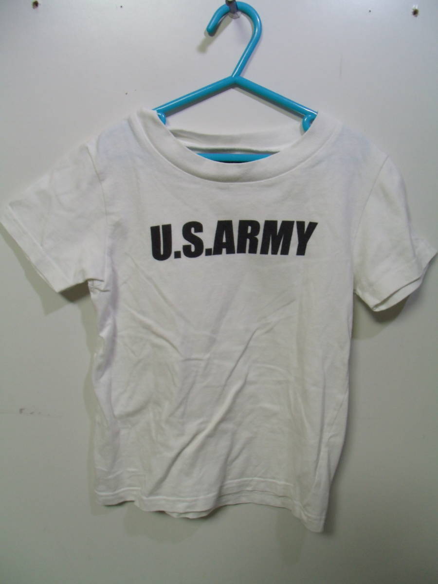 全国送料無料 マーキーズ MARKEY'S 子供服キッズ男&女の子U.S.ARMYプリント半袖Tシャツ 130拍卖