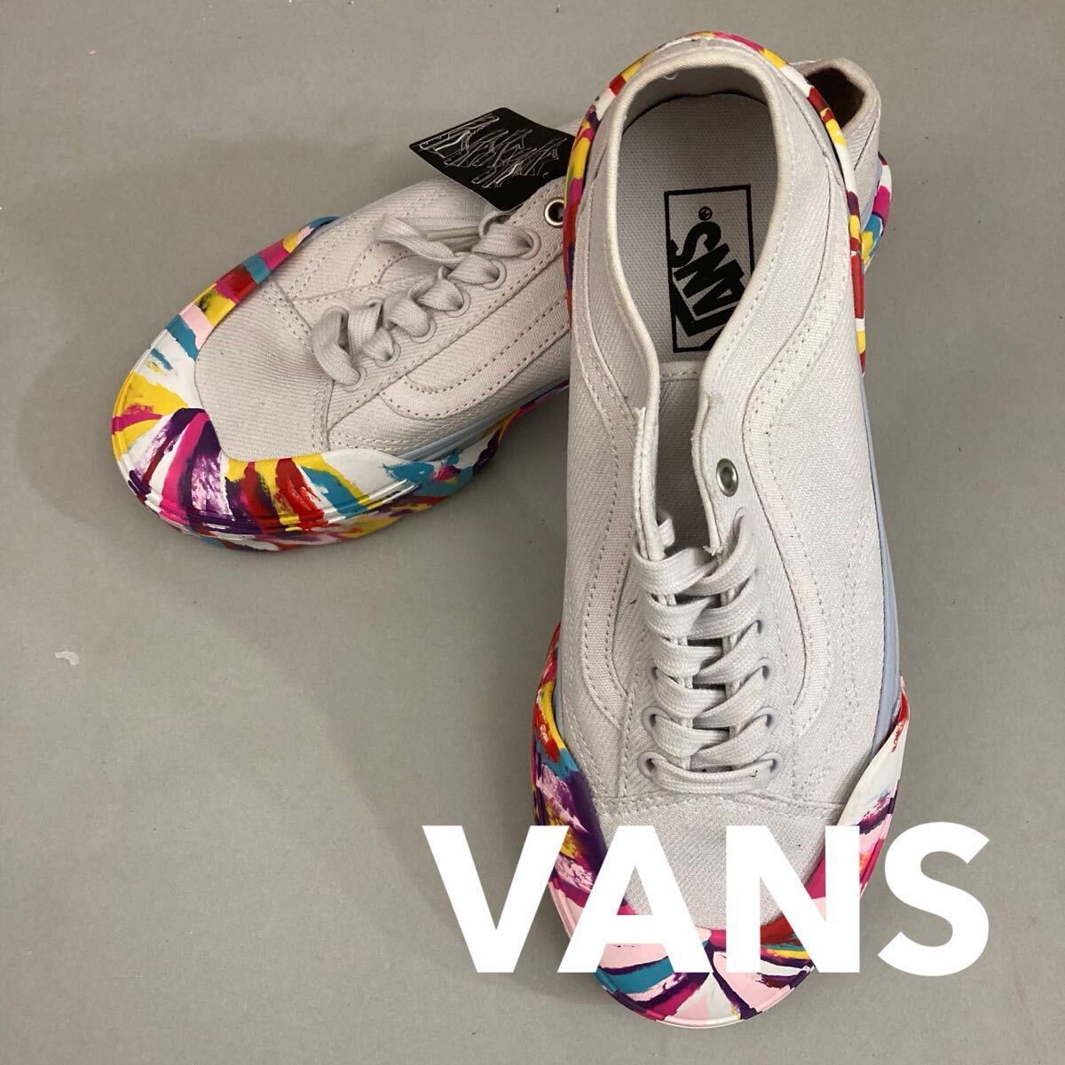 【新品未使用】【タグ付き】バンズ VANS オールドスクール テーパード モジューラー カラフル サーフライン 取り外し ホワイト 27.0cm 〆☆拍卖