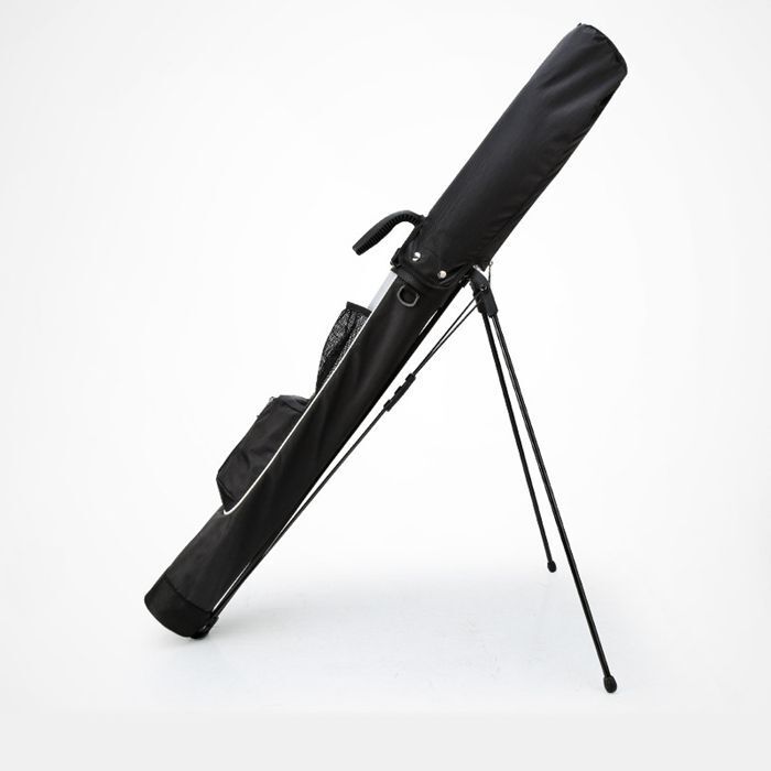 クラブケース スタンド 背負える ゴルフ ショルダーベルト フード付き キャディバッグ セルフスタンド ゴルフバッグ 軽量撥水加工 ブラック拍卖