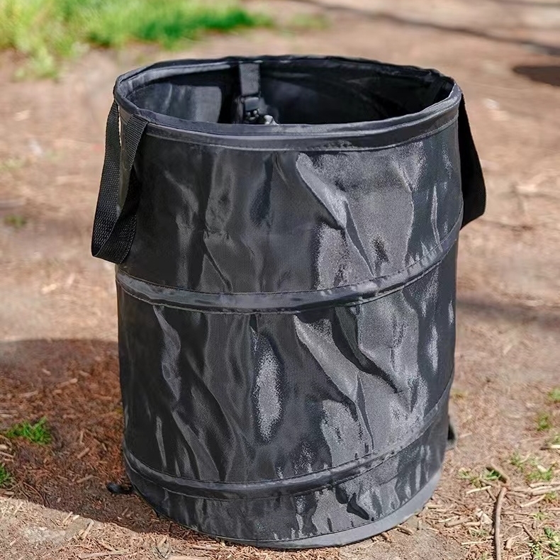 トラッシュボックス ダストボックス キャンプ ゴミ箱 折りたたみ コンパクト ポップアップ ゴミ箱 ランドリーバッグ アウトドア ブラック拍卖