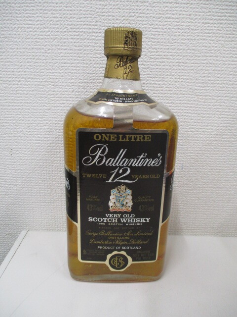 (602) Ballantines twelve 12 years old 1000ml/1L拍卖