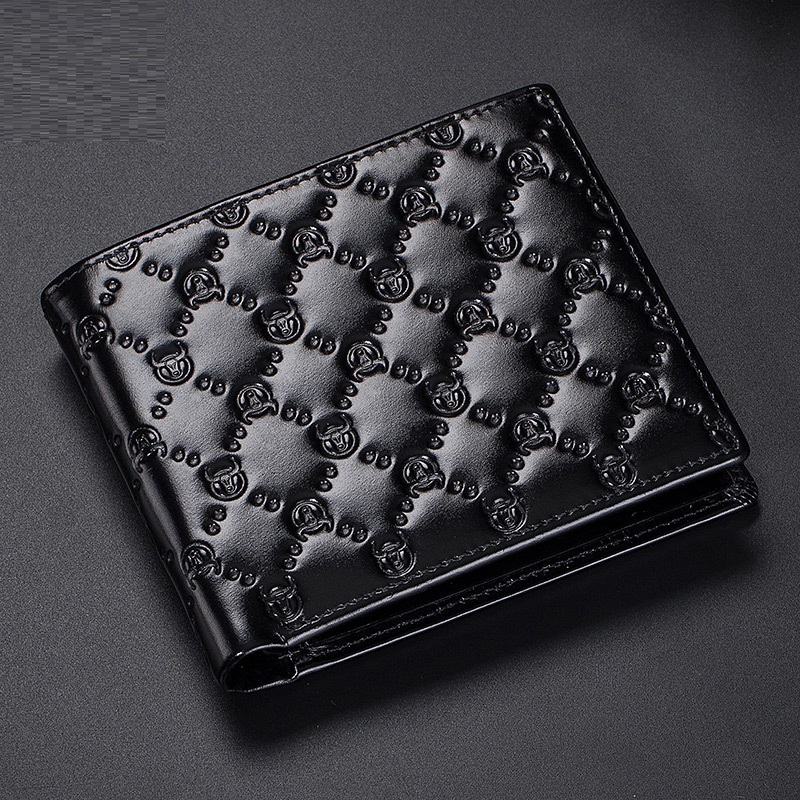 財布 二つ折り 財布 本革 牛革 リアル革 メンズ カード入れ 格好良い コンパクト ブラック拍卖