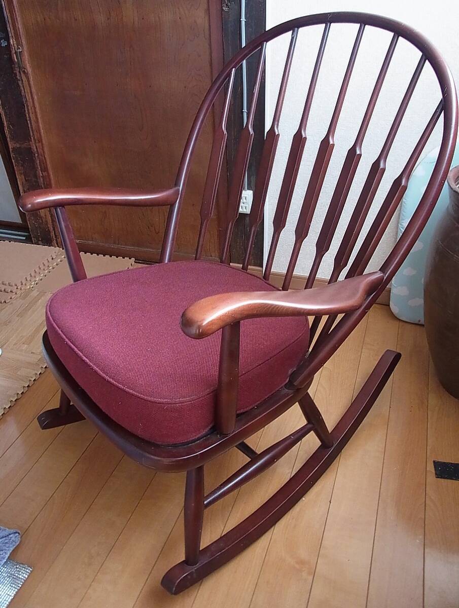 秋田木工 ☆木製 曲木 ロッキングチェア 昭和当時もの 傷あり拍卖