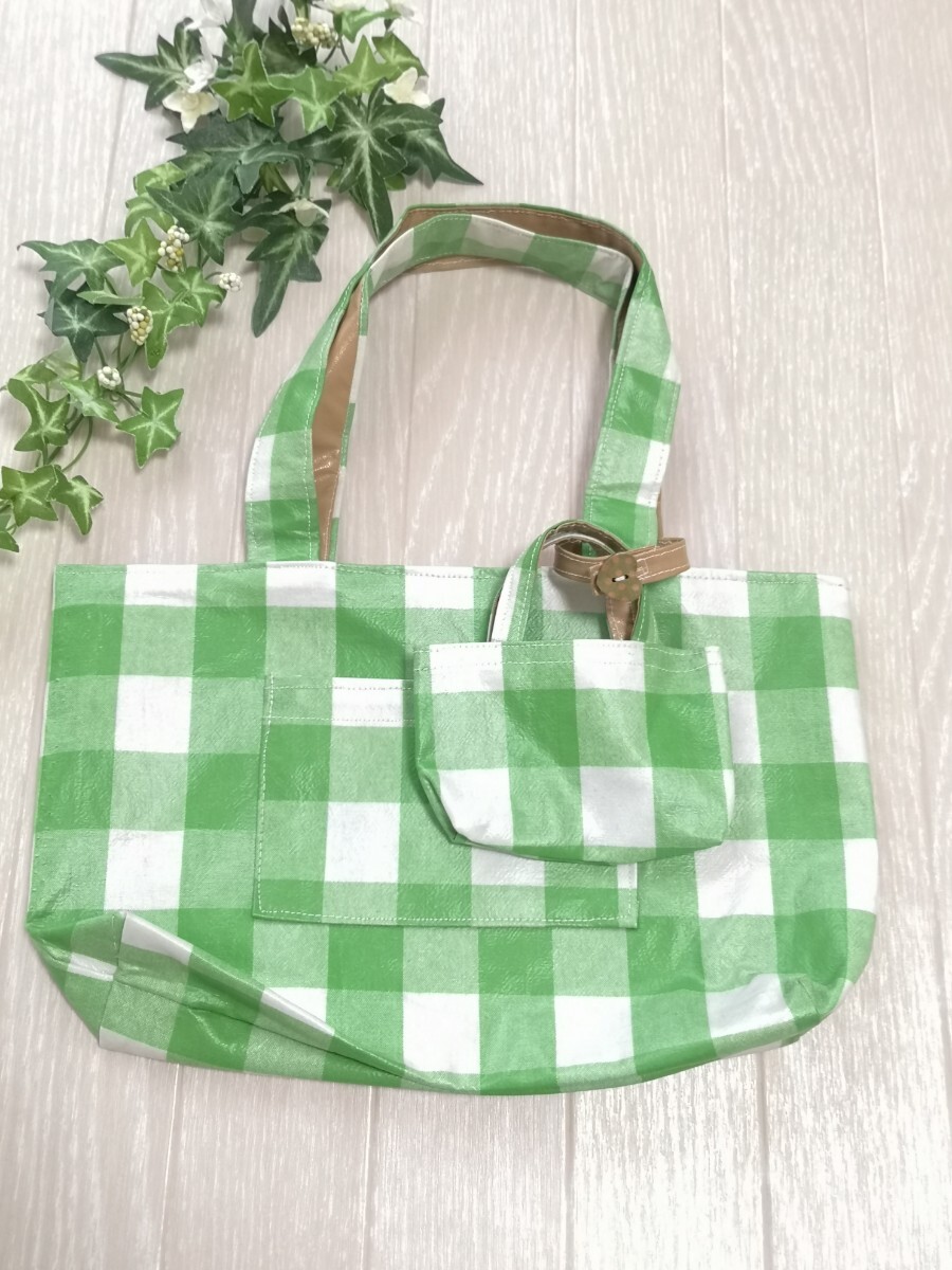 ☆トートバッグ ミニバッグセット チェック柄☆拍卖