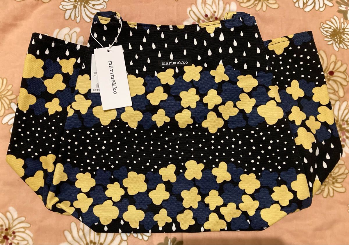 再↓超稀少★marimekkoマリメッコ★廃盤レアKukkasade HUVITAR トートバッグ 国内正規品 新品未使用 クッカサデ 花の雨拍卖