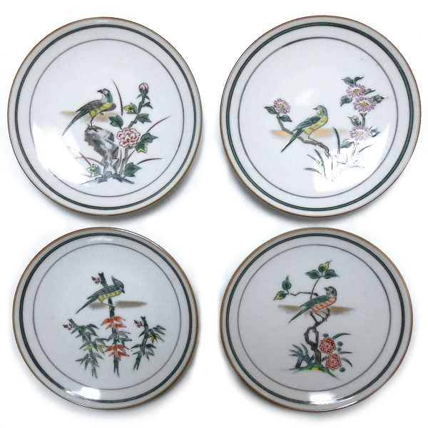 九谷焼★光星 中皿 鳥文様 4種拍卖