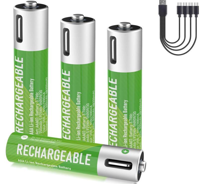 単四電池 充電式 4本セット1.5v 高容量タイプ 単四電池 充電式 500mAh 750mWh拍卖