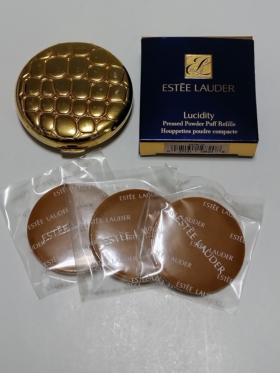エスティローダー 限定コンパクト ルーシディティ トランスルーセント プレストパウダー06 ゴールデンアリゲーターコンパクト&パフ拍卖